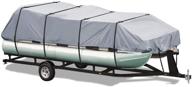 🚤 high performance eliteshield 600 denier trailerable cover for 17'-20'l grey pontoon deck & boat with heavy-duty uv resistance логотип