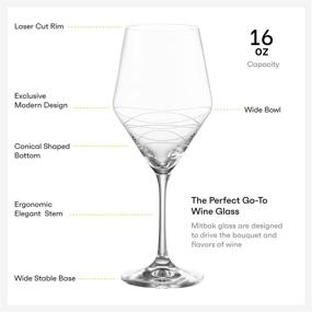 img 1 attached to 🍷 Premium Crystal Clear White Wine Glasses - Set of 4 | Chic Long Stemmed Glasses with 16 Ounce Capacity | Perfect Wine Gift for Wedding, Anniversary, Christmas, Birthday | Crafted in Europe