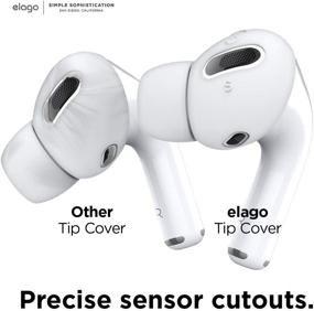 img 1 attached to Elago AirPods Pro насадки на ушные вставки Plus с интегрированными наконечниками, разработанные для Apple AirPods Pro [помещаются в чехол] [6 пар: 2 больших, 2 средних, 2 маленьких] [зарегистрированный патент в США] (накапливающийся синий)