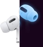 elago airpods pro насадки на ушные вставки plus с интегрированными наконечниками, разработанные для apple airpods pro [помещаются в чехол] [6 пар: 2 больших, 2 средних, 2 маленьких] [зарегистрированный патент в сша] (накапливающийся синий) логотип