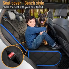 img 3 attached to Active Pets Bench Dog Car Seat Cover: Waterproof, Scratch Proof & Nonslip Protector 🐾 for Pet Fur & Mud - Washable Backseat Dog Cover for Cars, Trucks & SUVs