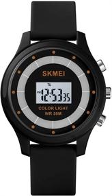 img 3 attached to 🕘 CakCity Kids Digital Sport Watch: Waterproof Electronic Multi Function Cute Outdoor Timepieces for Boys and Girls aged 5-15