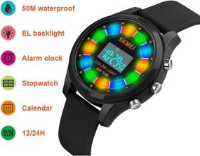 img 2 attached to 🕘 CakCity Kids Digital Sport Watch: Waterproof Electronic Multi Function Cute Outdoor Timepieces for Boys and Girls aged 5-15