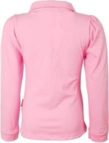 img 3 attached to 👕 Ipuang Girl Long Sleeve Cotton Ruffle Polo Shirt Top: Stylish and Comfy for Trendy Girls