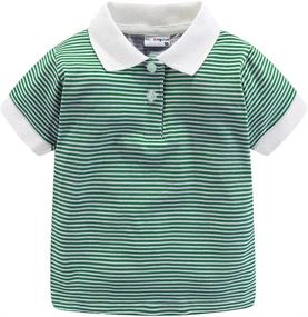 img 4 attached to 👕 LittleSpring Kids Polo Shirt | Short Sleeve Summer Holiday Wear