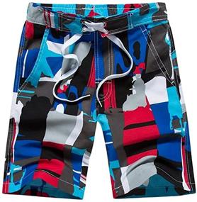 img 1 attached to 🩲 Personalized Love Print Boardshorts for Boys - TailorPal Clothing