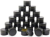 🕯️ aroparc candle tin 24 piece set - premium 8oz containers for candle making in elegant black logo