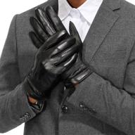 🧤 winter men's authentic leather gloves logo