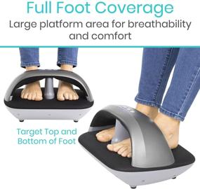 img 2 attached to Vive Heated Foot Massager - Shiatsu Massaging Machine for Deep Tissue Circulation, Plantar Fasciitis Pain Relief - Electric & Portable for Home, Office - Men & Women