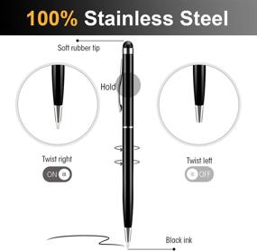 img 3 attached to 🖋️ Black-10Pack UROPHYLLA Stylus Pens: 2-in-1 Capacitive Stylus Ballpoint Pen for iPad, Tablet, iPhone, Kindle & More