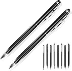 img 4 attached to 🖋️ Black-10Pack UROPHYLLA Stylus Pens: 2-in-1 Capacitive Stylus Ballpoint Pen for iPad, Tablet, iPhone, Kindle & More