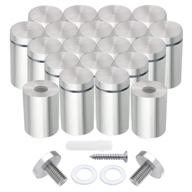 🔩 premium stainless steel standoff screws - 20pcs 3/4 x 1 inch wall standoff sign holders screws for hanging acrylic picture frame, glass advertising hardware kit logo