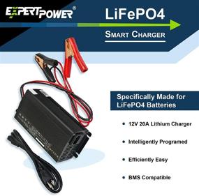 img 2 attached to 🔋 ExpertPower 12V 20A Smart Charger: Optimized for Lithium LiFePO4 Deep Cycle Rechargeable Batteries