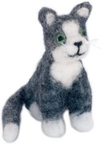 img 4 attached to 🐱 Cat Felt Animals Needle Felting Kit by Dimensions - 3.5'' x 4''