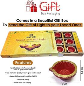 img 3 attached to 🪔 Traditional Handmade SATVIK 12 Pc Set Clay Diya Diwali Dia with Cotton Wicks for Puja Pooja - Deepawali Terracotta Earthen Vilakku Oil Lamp Diyas for Natural Mitti Welcome Decorations - Indian Gift Items