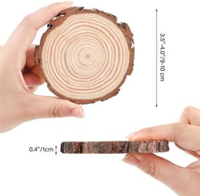 img 3 attached to 🪵 Funarty Natural Wood Slices - 32pcs Craft Wood Kit for DIY Crafts - Unfinished Wooden Circles - 3.5-4.0 Inches