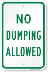 img 4 attached to Dumping Allowed Sign SmartSign Aluminum