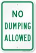 dumping allowed sign smartsign aluminum logo