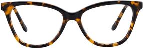 img 4 attached to 👓 GUDVUE Blue Light Blocking Cat Eye Glasses for Women - Computer Reading/TV/Phone Eyewear, Anti Glare/UV400 Protection, Reducing Eye Strain - Tortoise Frame