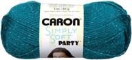 caron simply soft party yarn (3-pack) - sparkling teal h97par-4: luxurious and vibrant yarn to add glittering charm to your creations logo