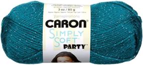 img 1 attached to Caron Simply Soft Party Yarn (3-Pack) - Sparkling Teal H97PAR-4: Luxurious and Vibrant Yarn to Add Glittering Charm to Your Creations