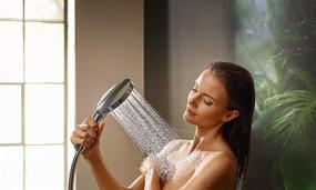 img 2 attached to 🚿 hansgrohe Raindance Select S Adjustable 5-inch Handheld Shower Head Set - Modern 3 Spray PowderRain, Full and Massage - Easy Install with Hose in Chrome, 1.75 GPM, 04905000
