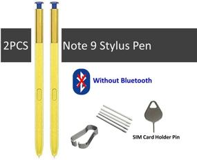 img 1 attached to 🖊️ Enhance Your Galaxy Note 9 Experience with 2PCS Replacement Stylus Touch S Pen (Without Bluetooth) - Nibs, Tips, Eject Pin Included! (Yellow/Blue)