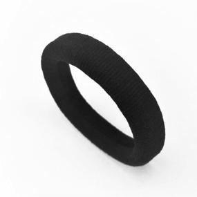 img 2 attached to 💇 J-MEE Thick Hair Ties Black Long, 2.7 Inch, 10 PCS - Natural Ponytail Holders Elastic Hair Bands for Women with Thick, Heavy, or Curly Hair - Non-Slip and Snag-Free