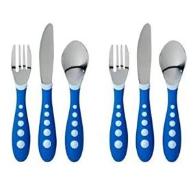 img 4 attached to 🍴 Stainless Steel Kiddy Cutlery for Kids at Gerber Home Store