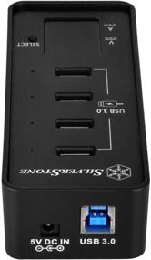 img 3 attached to 💡 SilverStone Technology Smart Four Port USB 3.0 Hub with Fast Charging & Power LED Meter EP03B: Efficient Connectivity and Charging Solution