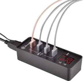 img 1 attached to 💡 SilverStone Technology Smart Four Port USB 3.0 Hub with Fast Charging & Power LED Meter EP03B: Efficient Connectivity and Charging Solution
