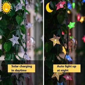 img 2 attached to Brilliant Multicolored Solar Christmas Star Fairy Lights - Waterproof Outdoor Decor for Christmas, Weddings, Parties, and More!