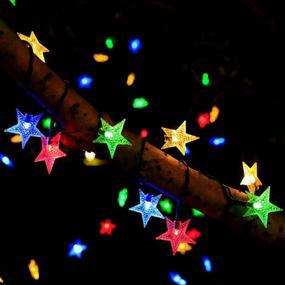 img 1 attached to Brilliant Multicolored Solar Christmas Star Fairy Lights - Waterproof Outdoor Decor for Christmas, Weddings, Parties, and More!