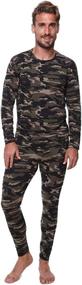 img 4 attached to 👕 Warm Thermal Underwear Long John Set - Soft Base Layer with Fleece Lining for Men, Long Sleeve Shirt and Bottoms