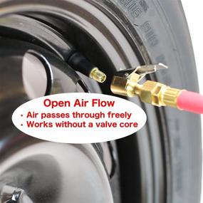 img 2 attached to 🔧 Enhanced Performance Auto (EPAuto) Set of 2 Straight Lock-On Air Chucks with Clip for Tire Inflator - Efficient Flow Design