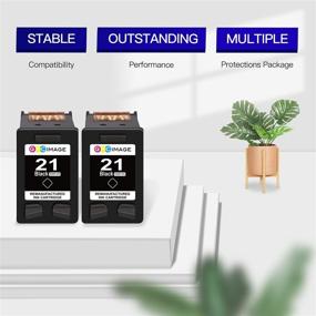 img 1 attached to 🖨️ GPC Image Remanufactured Ink Cartridge Replacement for HP 21 C9351AN- Compatible with FAX 3180, Deskjet F380, PSC 1401, and More (2-Black)