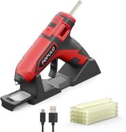 🔌 populo wireless mini hot glue gun kit - cordless 3.6v rechargeable glue gun with stand, ideal for quick home repairs, diy arts and crafts projects at school logo