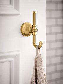 img 2 attached to 🧥 Moen YB0503BG Colinet Double Robe Hook, Brushed Gold - Traditional Design