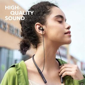 img 2 attached to 🎧 Беспроводные наушники Anker Soundcore Life U2 с шейным оголовьем - 24 часа автономной работы, динамики 10 мм, чистый звук при звонках - CVC 8.0, быстрая зарядка через USB-C, складные и легкие - водонепроницаемость IPX7.