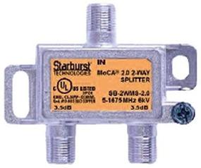 img 2 attached to 2-Way Coax Splitter - Starburst Horizontal SB-2WMS-2.0 MOCA 2.0 Compatible with CATV, FIOS, Verizon, and Frontier Networks