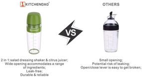 img 2 attached to 🥗 Efficient 2-in-1 Salad Dressing Shaker with Citrus Juicer: Dripless Pour, Leak-Free, Easy Clean, BPA-Free – 350ml