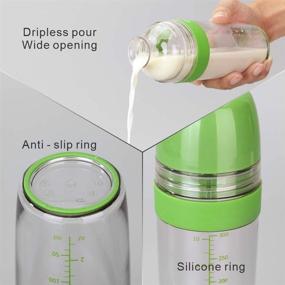 img 1 attached to 🥗 Efficient 2-in-1 Salad Dressing Shaker with Citrus Juicer: Dripless Pour, Leak-Free, Easy Clean, BPA-Free – 350ml