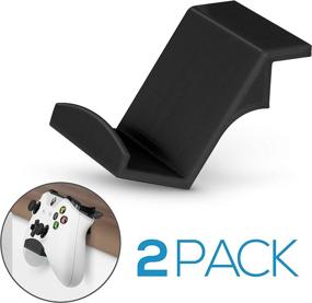 img 4 attached to 🎮 Universal Game Controller Desktop Stand Holder (2 Pack) for Xbox ONE, Xbox 360, Nintendo Switch, PS4, STEAM PC - Enhancing Gaming Experience, No Screws, Stick On, Black by Brainwavz