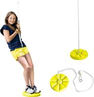 🌳 squirrel products heavy duty yellow disc tree swing - an easy diy addition for outdoor playtime on playset or tree logo