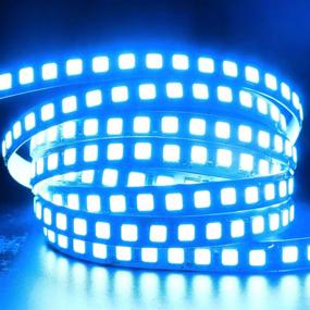 img 4 attached to 🎄 Flexible LED Light Strip, 16.4ft with 600 Units SMD 5054 LEDs (Upgraded 5050), 16000LM 12V DC Non-Waterproof Ribbon for DIY Christmas Home Kitchen Indoor Party Decoration (Ice Blue)