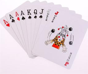 img 2 attached to 🎴 Giant 5 x 7 Inch Large Poker Index Playing Cards - Premium Quality & Easy to Read