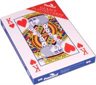 🎴 giant 5 x 7 inch large poker index playing cards - premium quality & easy to read логотип