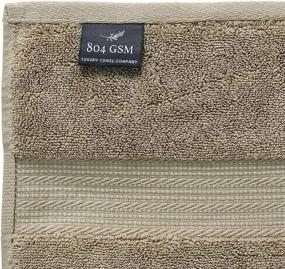 img 3 attached to 🛀 Premium 804 GSM 6 Piece Towels Set - 100% Cotton, Hotel & Spa Quality, Highly Absorbent - Includes 2 Bath Towels 27” x 54”, 2 Hand Towels 16” x 28”, and 2 Wash Cloths 12” x 12” - Beautiful Taupe Color