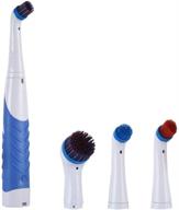 🧹 versatile electric cleaning brush set with 4 brush heads for kitchen and household cleaning logo