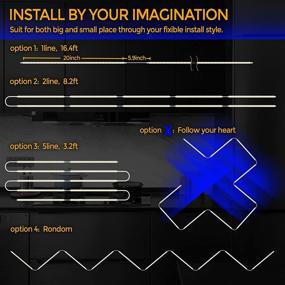img 3 attached to 💡 10 PCS LED Strip Under Cabinet Lights, 16.4ft Dimmable with Remote Control and Adapter - Timing, Natural White Under Counter Lighting for Kitchen Closet Bookshelf Bedroom - 4000K